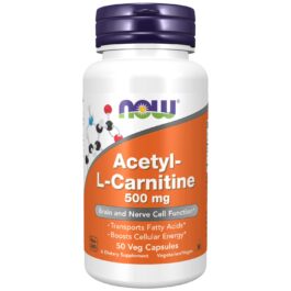 NOW Foods Acetyl L-carnitine 500mg, 50 Capsules