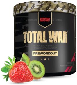 Redcon1 – Total War Preworkout Powder – Strawberry Kiwi – 30 Servings – Insane Energy, Laserlike Focus, Insane Endurance (Strawberry Kiwi)