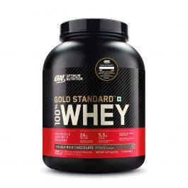 Optimum Nutrition (ON) Gold Standard 100% Whey Protein Powder 5 lbs, 2.27 kg (Double Rich Chocolate), for Muscle Support & Recovery, Vegetarian – Primary Source Whey Isolate