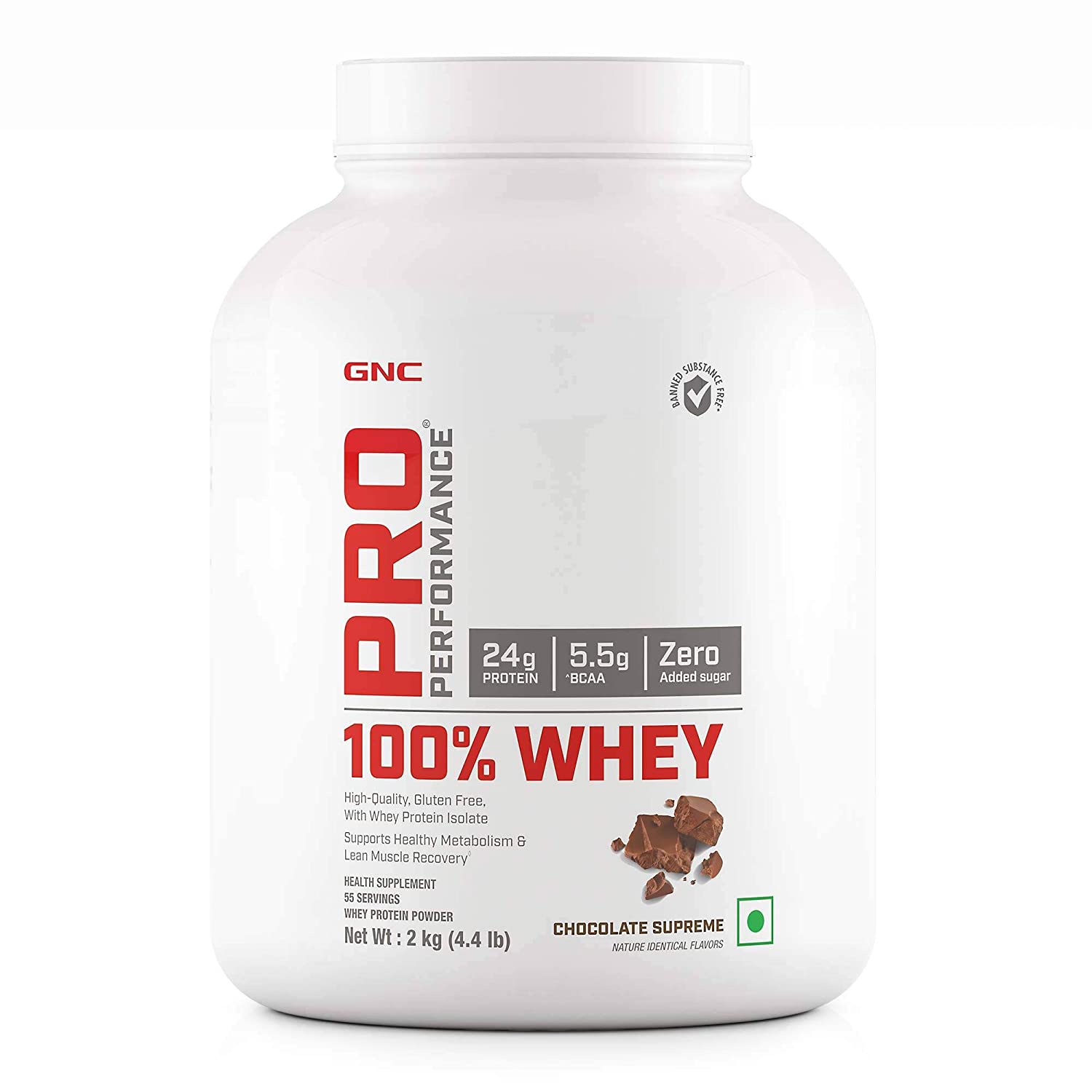 GNC Pro Performance 100% Whey Protein – 4.4 lbs, 2 kg (Chocolate Supreme)