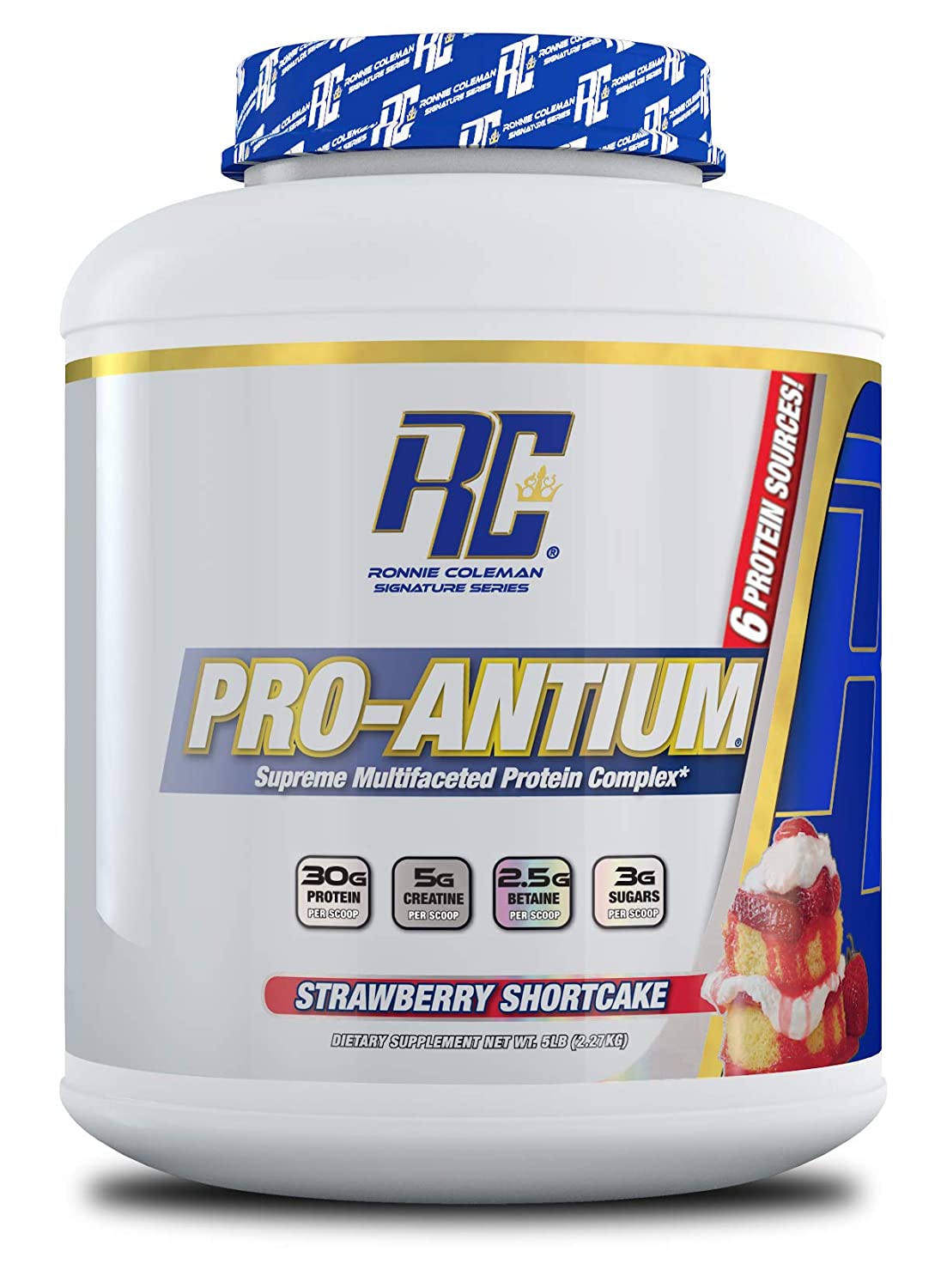 Ronnie Coleman Pro-Antium 5 Lbs Strawberry Shortcake Flavored Whey Protein
