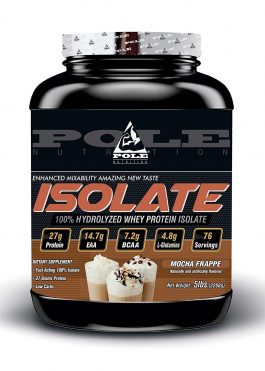 Pole Nutrition ISOLATE 100% Hydrolized Whey Protein Powder – 5 lbs, Mocha Frappe