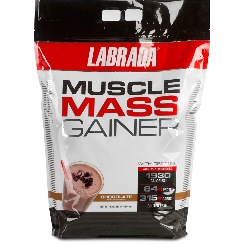 Labrada Muscle Mass Gainer (Gain Weight, Post-Workout, 52g Protein, 250g Carbs, 1g Creatine, 500mg L-Carnitine, 15 Servings) – 11 lbs (5 kg) (chocolate)