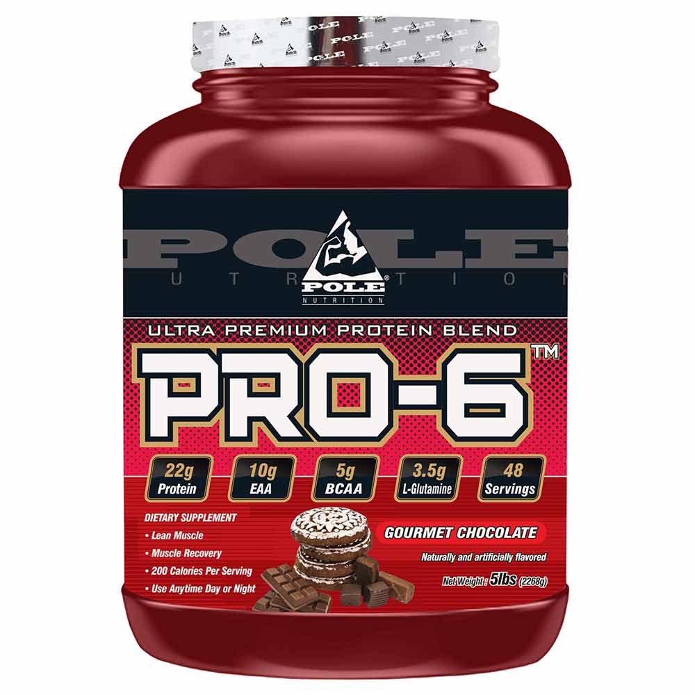 prd 1393165 Pole Nutrition Pro 6 Protein Blend 5 lb Gourmet Chocolate o