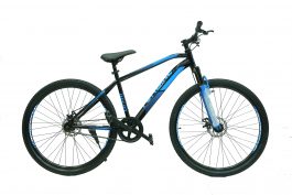 Turbine Unisex MTB Bikes Bicycles with Front Shocker, Dual Disc Brakes, Double Alloy Rims, Dual Disk Brakes, Internal Cables Best ergonomics (Black/Blue, Wind 24)