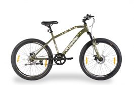 Turbine Unisex MTB Bikes Bicycles with Front Shocker, Dual Disc Brakes, Double Alloy Rims, Dual Disk Brakes, Internal Cables (Camouflage/Army Graphics, S.W.A.T 24)