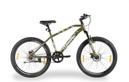 Turbine Unisex MTB Bikes Bicycle with Front Shocker and Dual Disc Brakes with Double Alloy Rims, Dual Disk Brakes, Internal Cables, (Camouflage/Army Graphics, S.W.A.T 26)