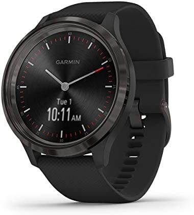 Garmin vívomove 3, Hybrid Smartwatch with Real Watch Hands and Hidden Touchscreen Display, Black (Vivomove)