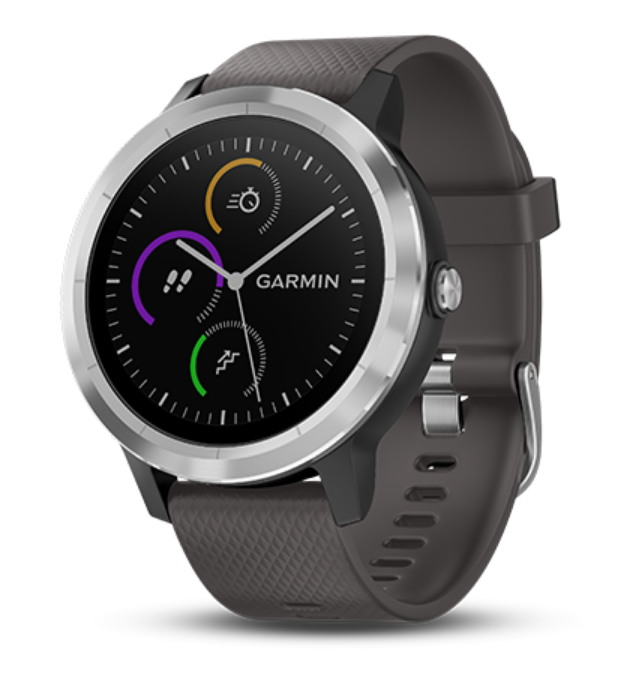 GARMIN Vivoactive 3 Element Grey Smartwatch  (Grey Strap, m)