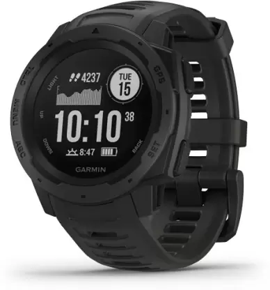 GARMIN Instinct Graphite Smartwatch  (Black Strap, onesize)
