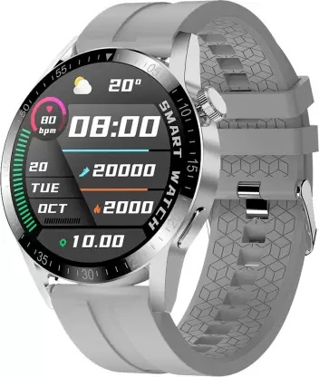 Fire-Boltt Talk Pro Bluetooth Calling Smartwatch Smartwatch  (Grey Strap, Free Size)