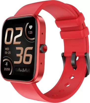 Fire-Boltt Ninja Call 2 (1.7 inch) Bluetooth Calling with 27 Sports Modes Smartwatch  (Red Strap, Free Size)