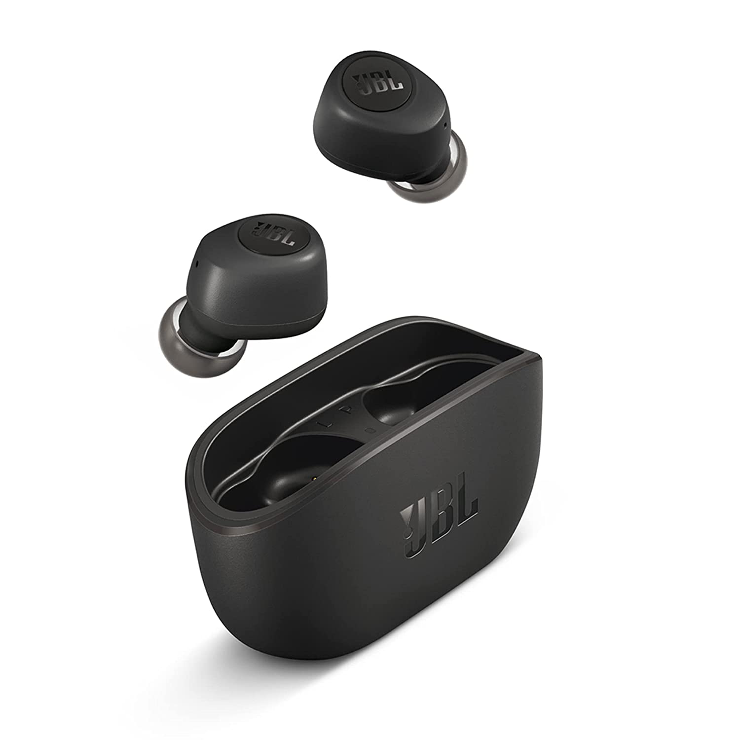 Jbl Wave 100 Bluetooth Truly Wireless in Ear Earbuds with Mic, 20 Hours Playtime, Deep Bass Sound, Use Single Earbud Or Both, Bluetooth 5.0, Voice Assistant Support for Mobile Phones (Black)