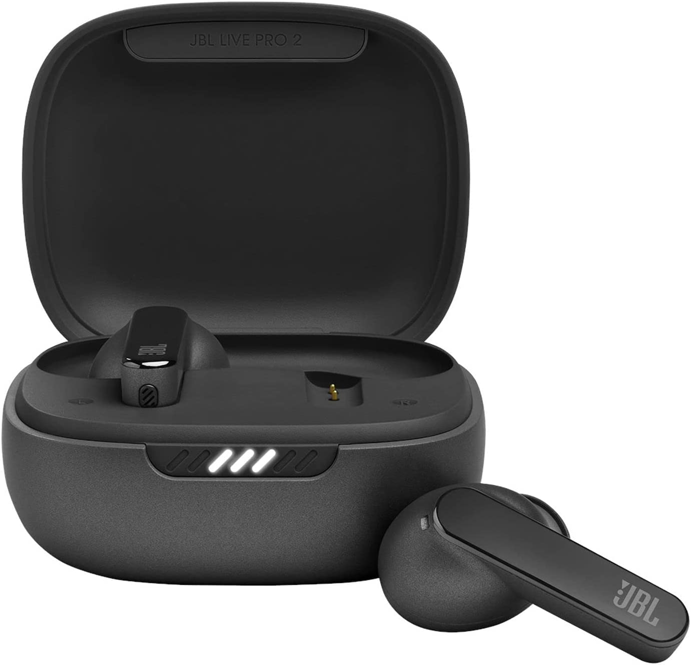 JBL Live Pro 2 TWS | True Adaptive Noise Cancellation Earbuds | Upto 40Hrs Playtime | Adjust EQ for Extra Bass | 6 Mics for Crystal Clear Calls | Dual Pairing | Qi Compatible | Built-in Alexa (Black)