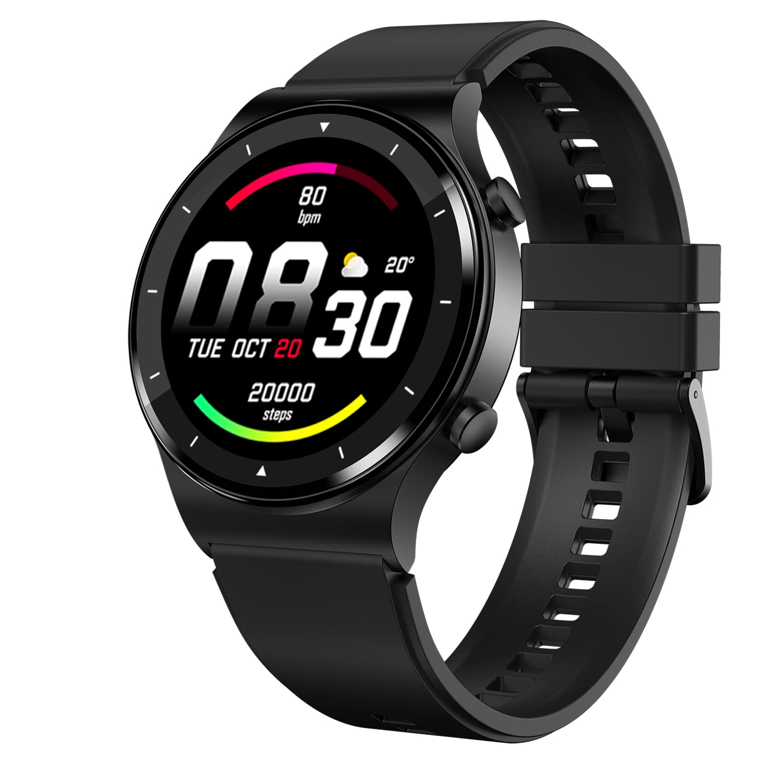Fire-Boltt 360 Pro Bluetooth Calling, Local Music and TWS Pairing, 360*360 PRO Display Smart Watch with Rolling UI & Dual Button Technology, Spo2, Heart Rate & Temperature Monitoring