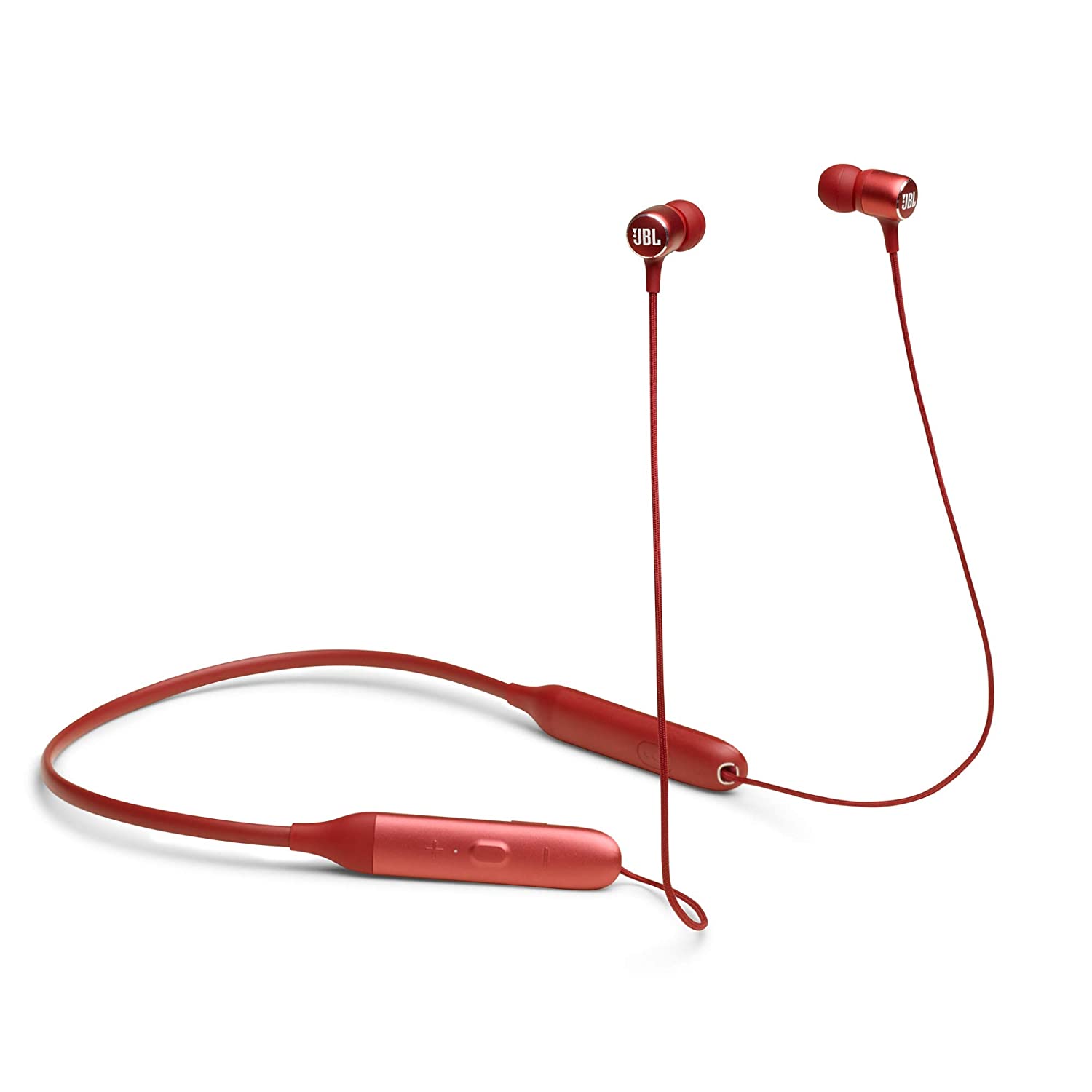 JBL LIVE220BT by Harman Wireless Bluetooth in Ear Neckband Headphones with Mic (Red)