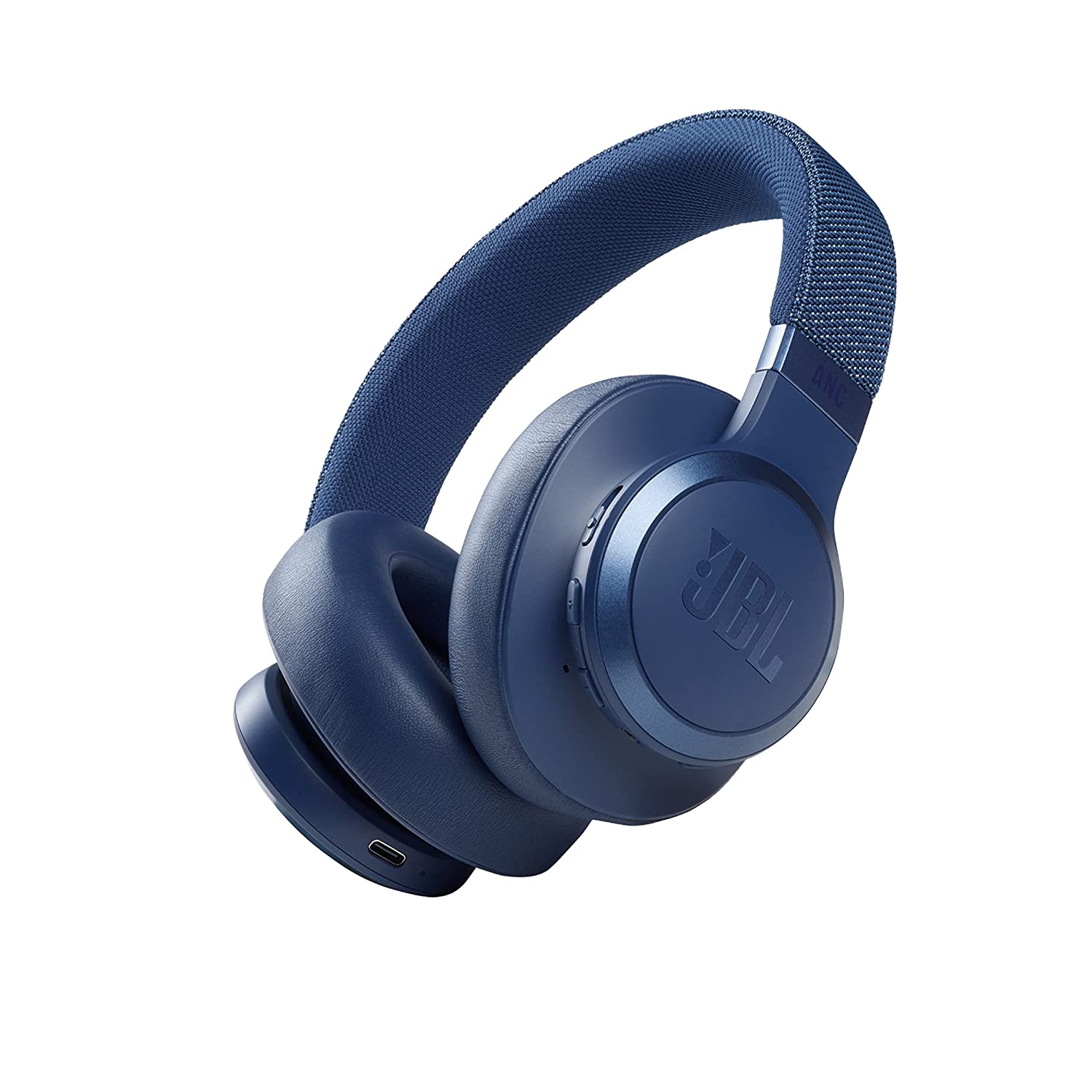 JBL Live 660NC, Smart Adaptive Noise Cancelling Headphones with Mic, Over Ear Headphone, up to 50 Hours Playtime with Quick Charge, JBL Signature Sound, Auto Play & Pause, Dual Pairing & AUX (Blue)