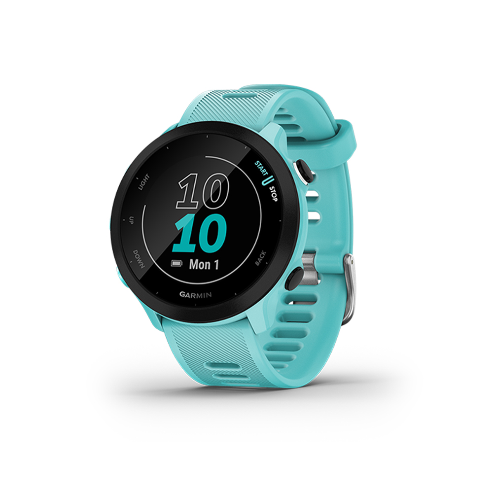 Garmin Forerunner 55, GPS Running Watch with Daily Suggested Workouts, Up to 2 Weeks of Battery Life (Aqua)