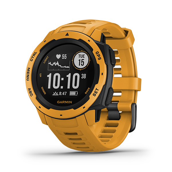 Garmin Instinct, Rugged Outdoor Watch with GPS, Features GLONASS and Galileo, Heart Rate Monitoring and 3-Axis Compass,