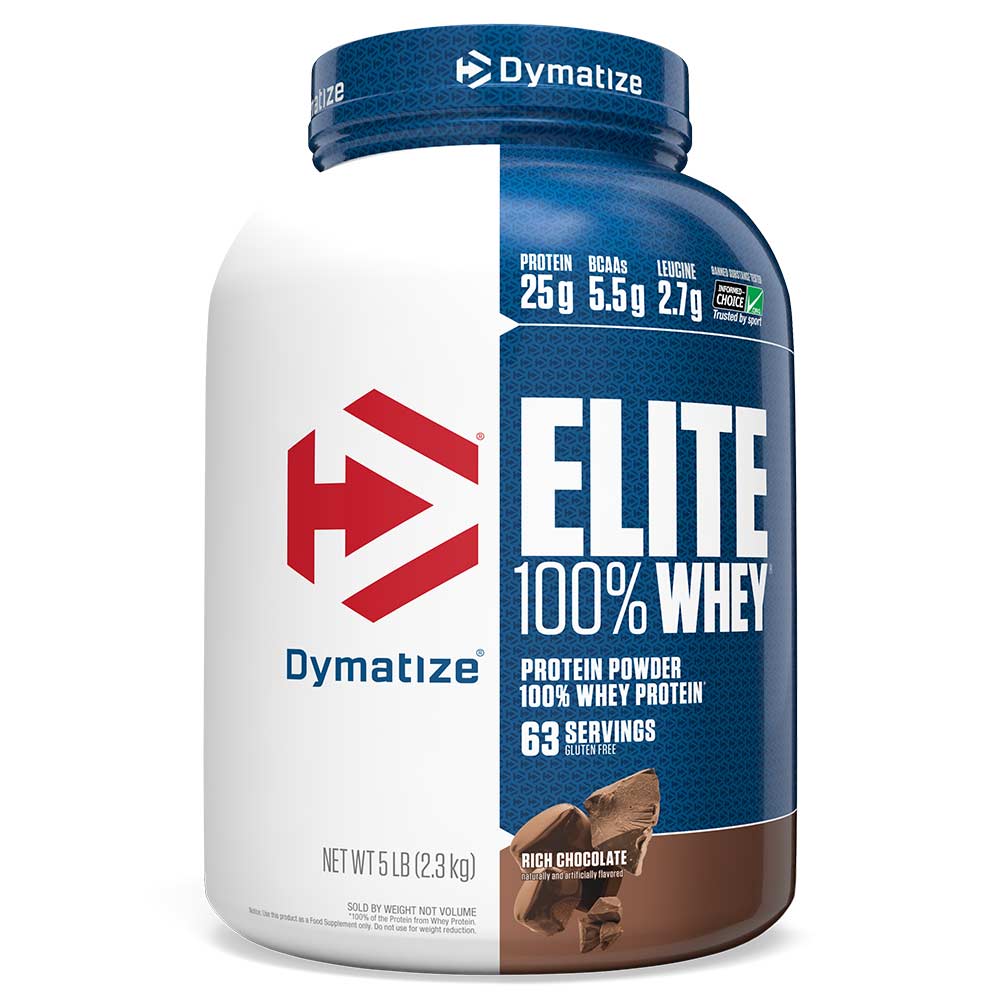 Dymatize Nutrition Elite Whey Protein Powder – 5 lbs (Rich Chocolate)